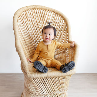 HENLEY LONG SLEEVE- Honey Mustard