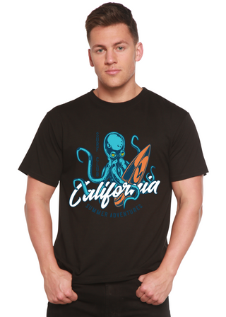 California Summer Adventures Men's Bamboo Viscose/Organic Cotton Short Sleeve Graphic T-Shirt