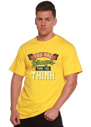 You Are Stronger Than You Think Men's Bamboo Viscose/Organic Cotton Short Sleeve Graphic T-Shirt