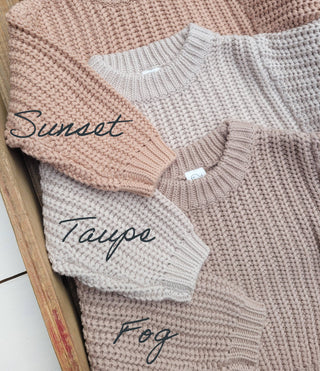 Baby Chunky Knit Braided Sweater | Pastels