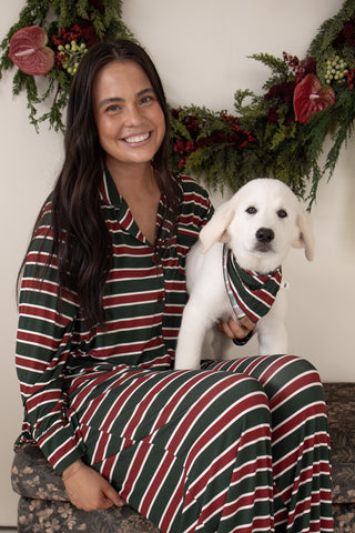 Bamboo Bandana | Holiday Stripe