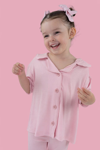 PINK ROSE DREAM GIRL'S FLARE SET