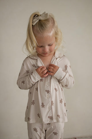 Girl's Bamboo Button Up Lounge Set | Gingersnap