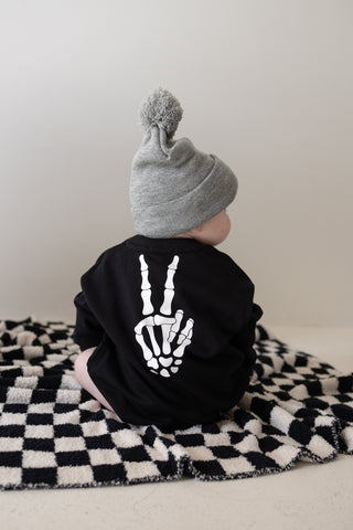 Sweatshirt Romper | Midnight Skelly