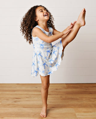 Active Blue Bow Dress