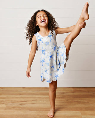 Active Blue Bow Dress