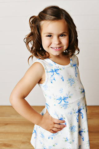 Active Blue Bow Dress