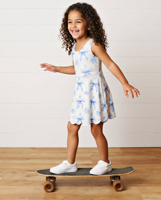 Active Blue Bow Dress