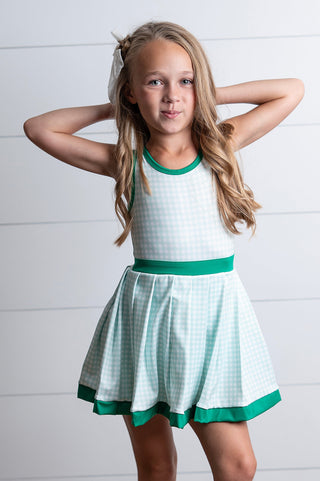 Active Green Check Dress