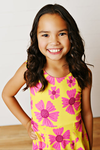 Active Hot Pink Floral Dress