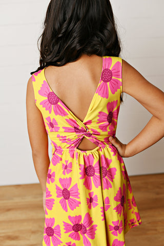 Active Hot Pink Floral Dress