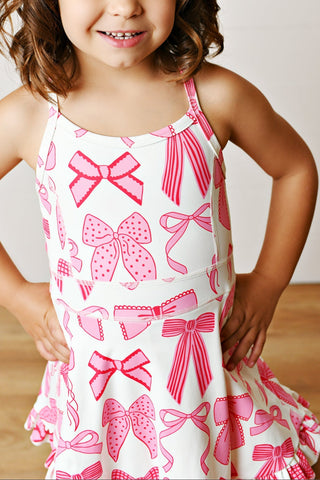 Active Pink Bow Dress
