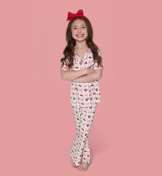 CHERRY BOW BERRY DREAM GIRL'S FLARE SET