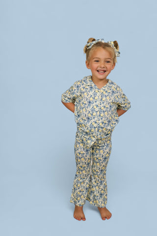 VINTAGE CITRUS TOILE DREAM GIRL'S FLARE SET