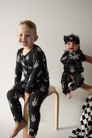 Bamboo Two Piece Pajamas | Midnight Skelly