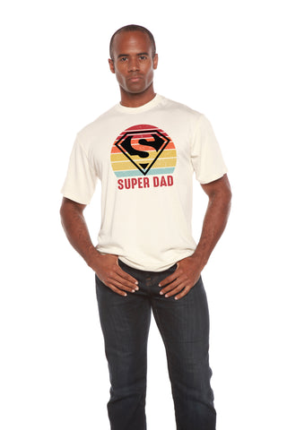 Super Dad Men's Bamboo Viscose/Organic Cotton Short Sleeve Graphic T-Shirt