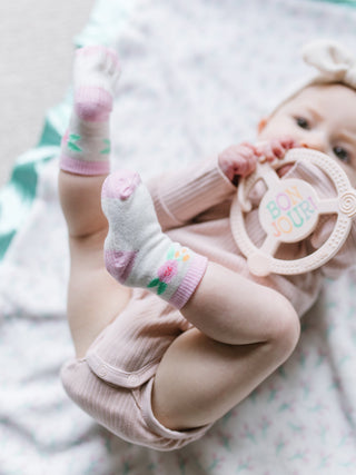 3-Pack Soft Durable Baby Socks Set - Sweet Daisy