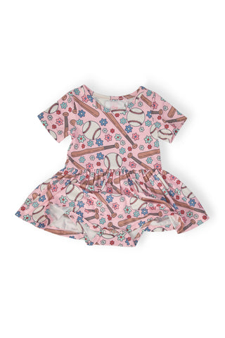 Batter Up S/S Twirl Bodysuit