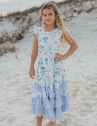 Bella Dainty Floral Ruffles Dress