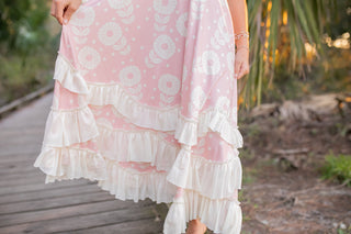 Bella Dusty Rose Ruffles Dress