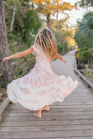 Bella Dusty Rose Ruffles Dress