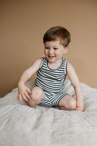 Blazies Tank - Charcoal Stripe