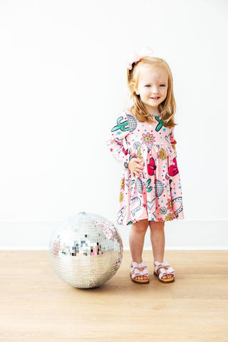 Boots & Bling L/S Pocket Twirl Dress