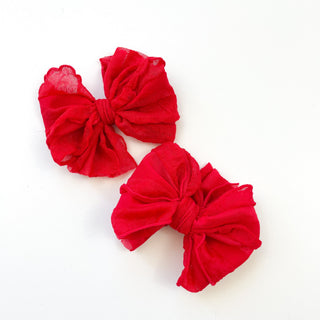 Ruffle Clip | Bright Red