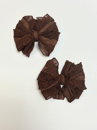 Ruffle Clip | Brown