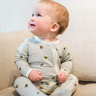 Strawberry Organic Cotton Zipper Footed Romper