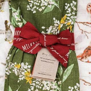 Butterfly Bamboo Muslin Two-Piece Burp Cloth Set