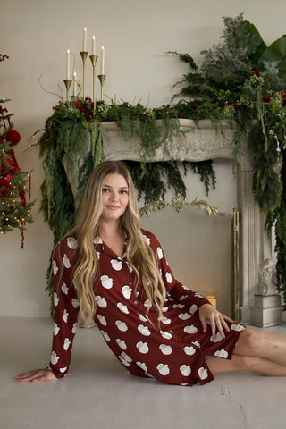 Women's Bamboo Sleeping Dress | Vintage Santa