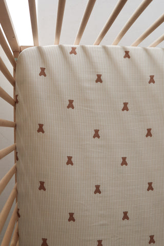 Muslin Crib Sheet | Teddy