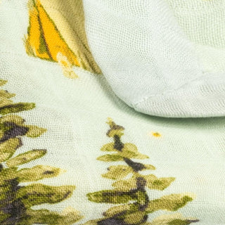 Camping Mini Lovey Two-Layer Muslin Security Blanket