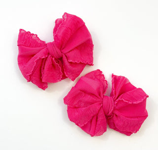 Ruffle Clip | Hot Pink