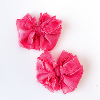 Ruffle Clip | Candy Pink
