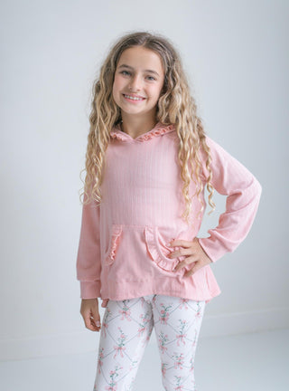 Coquette Pink Bow Hooded Pant Set