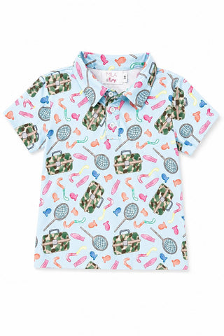 Boys Fishing Snacks S/S Polo