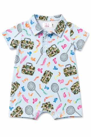 Fishing Snacks Polo Shorty One-Piece