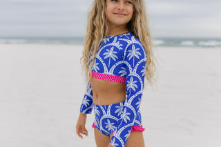 Cleo Blue Palm Swimsuit