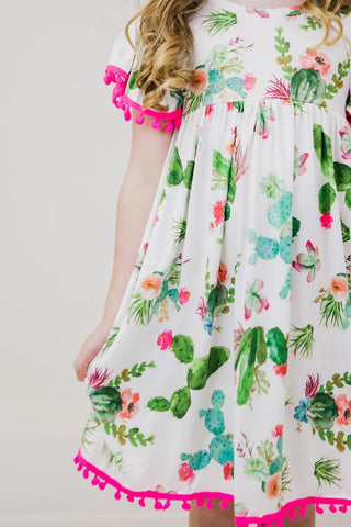 Cute Cactus Pom Pom Dress