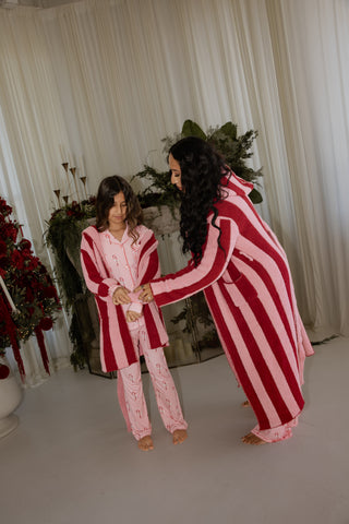 Children's Robe | Sugar Plum Stripe