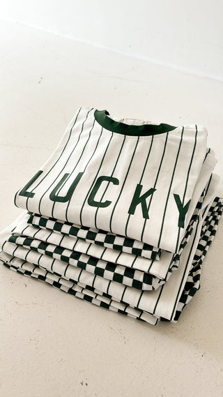T-Shirt & Pant Set | Lucky Micro Check