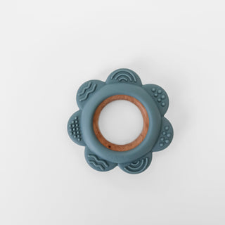 Garden Party Teether Collection - Silicone & Beechwood Flower