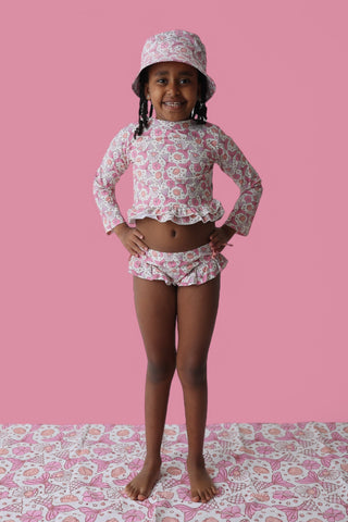 MAGICAL MERMAID DREAM TWO-PIECE RASH GUARD RUFFLE SWIM SUIT