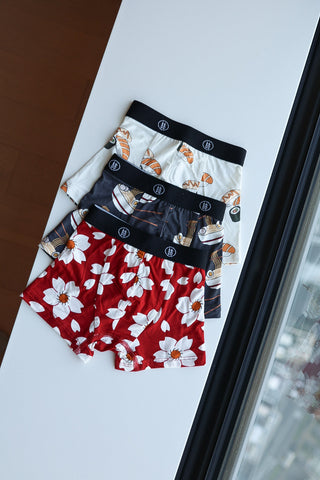 Bamboo Boxers (3 Pack) | Cherry Blossoms, Ramen & Sushi
