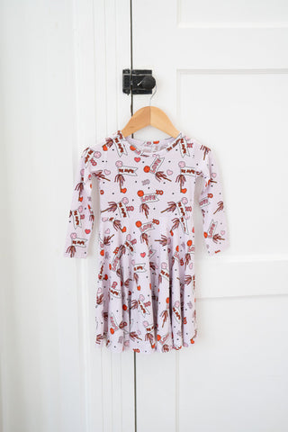Valentine's Hearts | Long Sleeve Twirl Dress