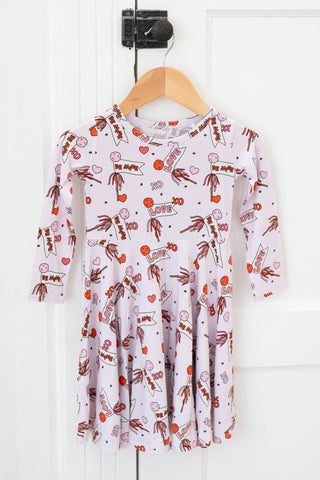 Valentine's Hearts | Long Sleeve Twirl Dress