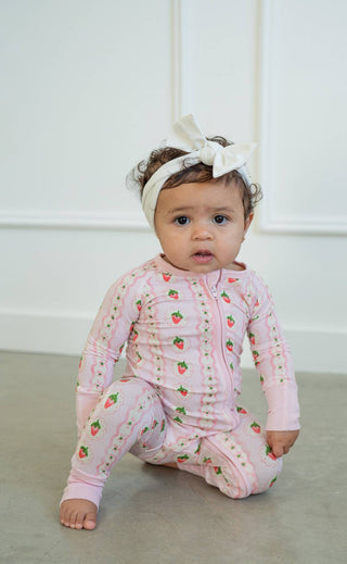 Strawberry Stripe | Convertible Zippy Romper