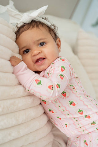 Strawberry Stripe | Convertible Zippy Romper